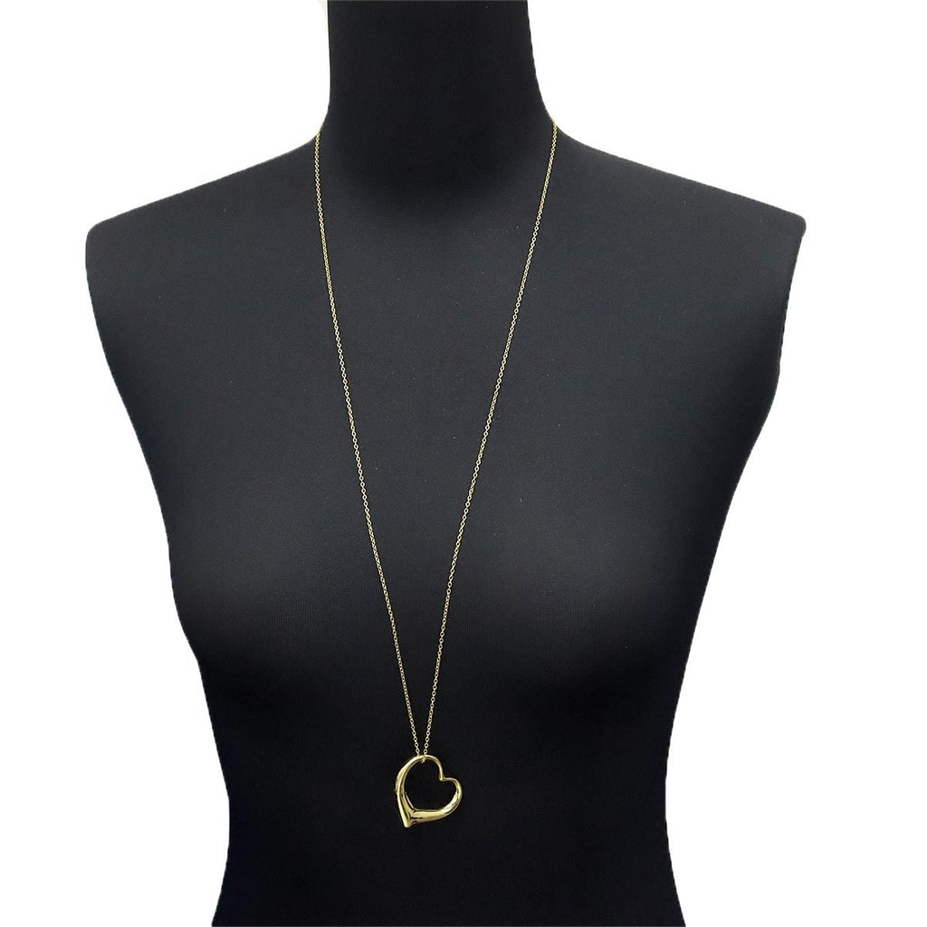 Tiffany & Co Open Heart 35.7 Long Necklace 76 cm 18k YG Yellow Gold — view 7