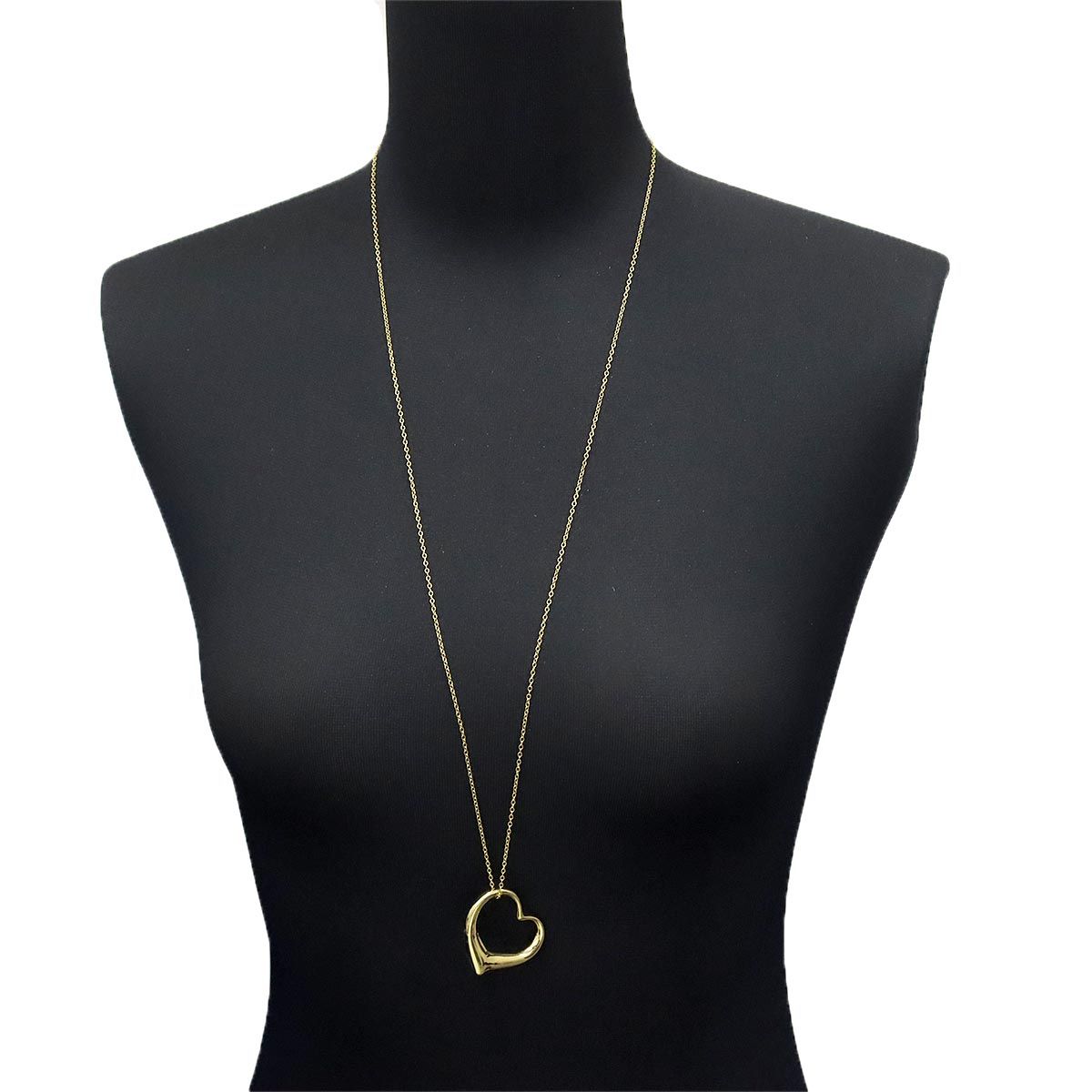 Tiffany & Co Open Heart 35.7 Long Necklace 76 cm 18k YG Yellow Gold — view 7