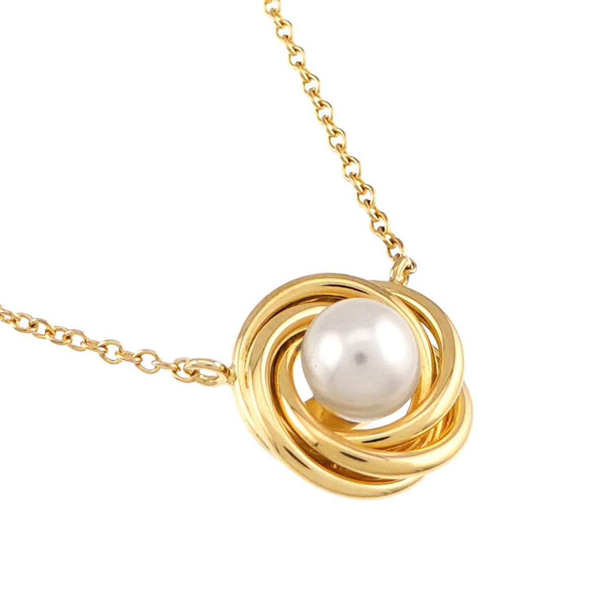 Tiffany & Co Akoya Pearl 5.0 Necklace 41 cm 18k YG Yellow Gold — view 3