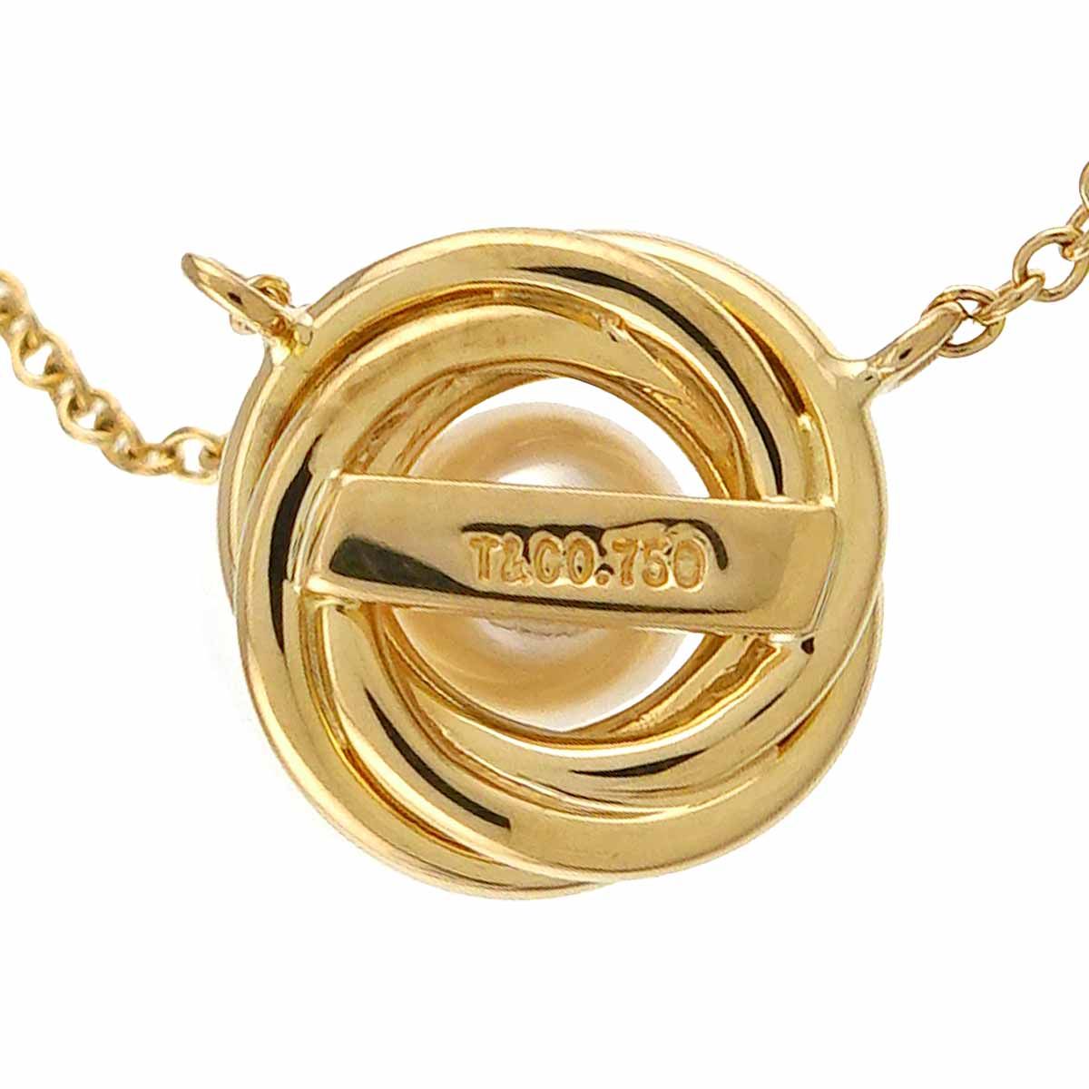 Tiffany & Co Akoya Pearl 5.0 Necklace 41 cm 18k YG Yellow Gold — view 4