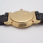 Gucci Quartz Watch Gold Black Dial Leather Strap — view 8