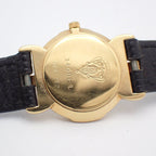 Gucci Quartz Watch Gold Black Dial Leather Strap — view 9