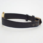 Gucci Quartz Watch Gold Black Dial Leather Strap — view 5