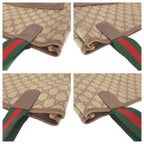 Gucci Vintage Sherry Line Beige Brown GG Supreme Canvas Leather Tote Shoulder — view 5
