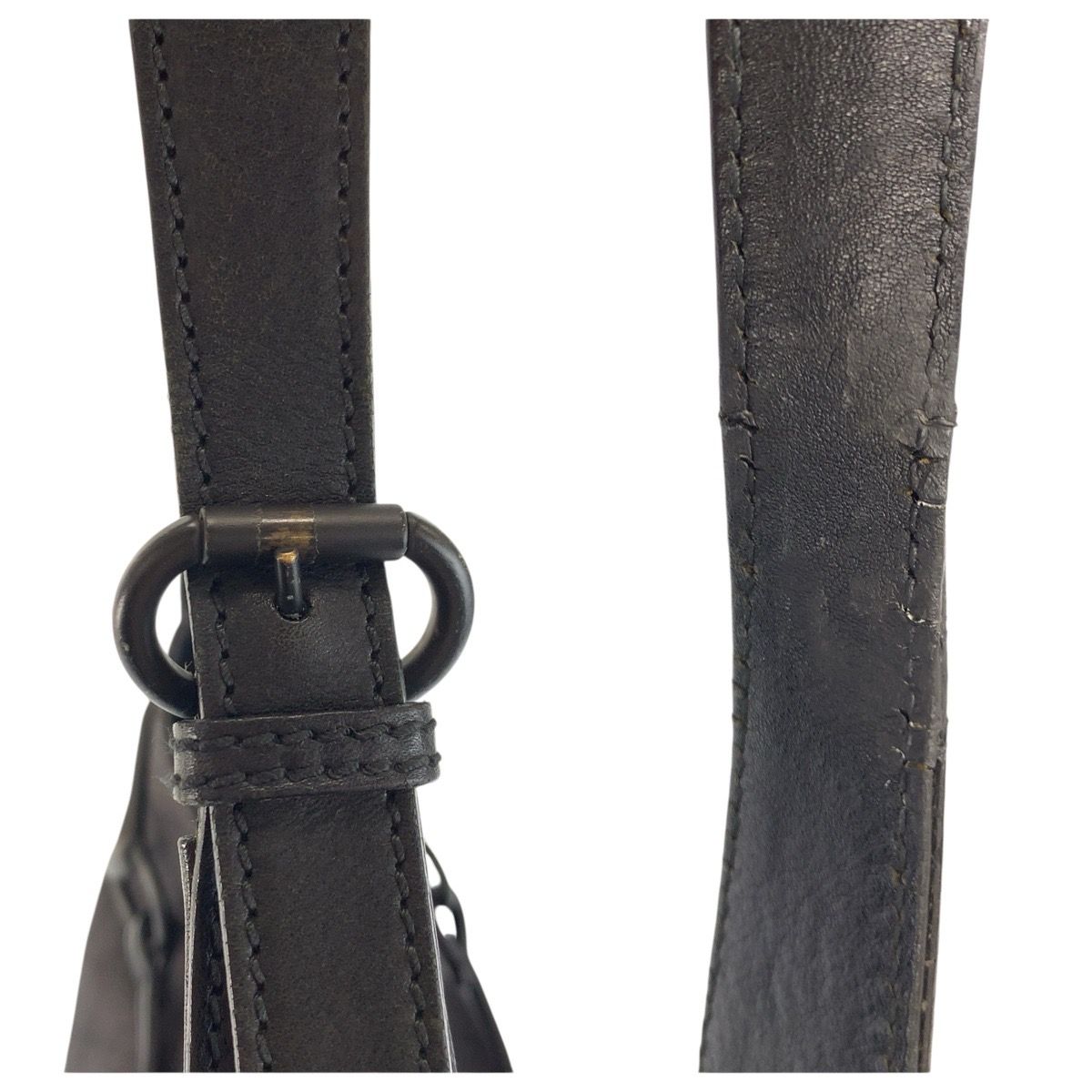 Gucci Black GG Canvas Leather Hobo Shoulder — view 6