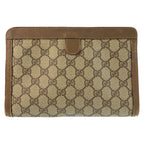 Gucci Vintage Sherry Line Beige GG Supreme Canvas Clutch — view 2
