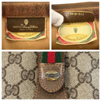 Gucci Vintage Sherry Line Beige GG Supreme Canvas Clutch — view 3