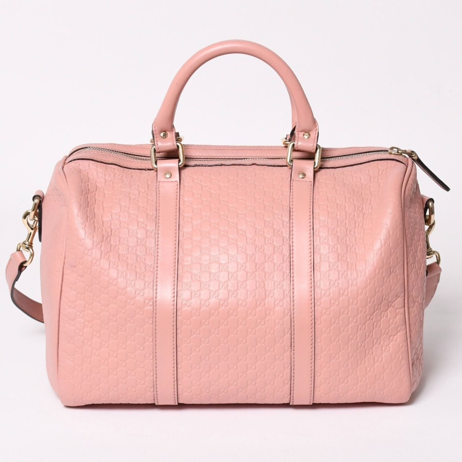 Gucci Shoulder Bag Mini Boston 2-Way Micro Guccissima Pink Leather — view 2
