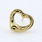 Tiffany & Co Open Heart Elsa Peretti Gold Earrings — view 5
