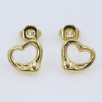 Tiffany & Co Open Heart Elsa Peretti Gold Earrings — view 4
