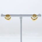 Tiffany & Co Open Heart Elsa Peretti Gold Earrings — view 3
