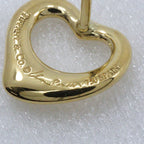 Tiffany & Co Open Heart Elsa Peretti Gold Earrings — view 9