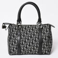 Dior Speedy 25 Handbag Trotter Black Silver