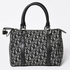 Dior Speedy 25 Handbag Trotter Black Silver