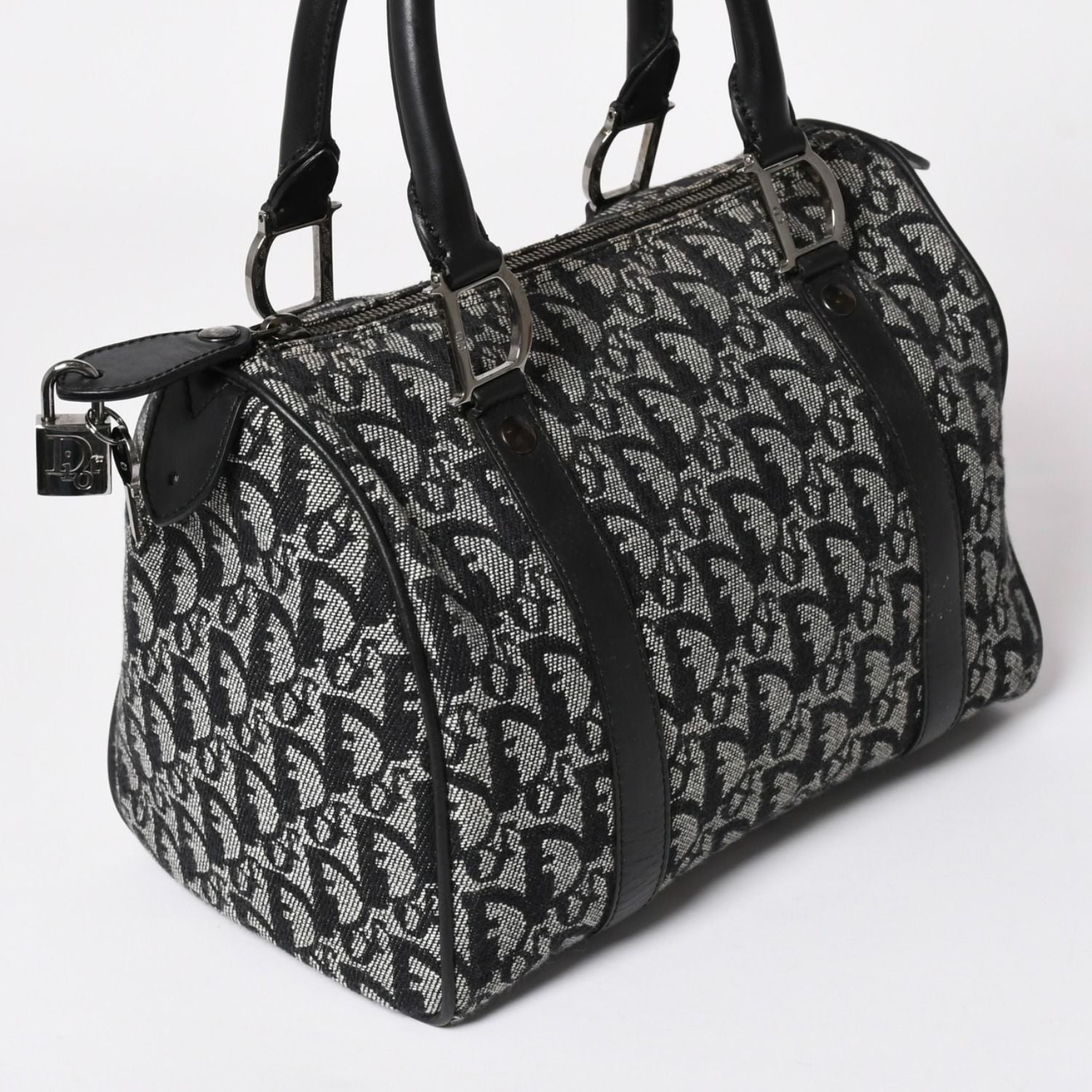 Dior Speedy 25 Handbag Trotter Black Silver — view 3