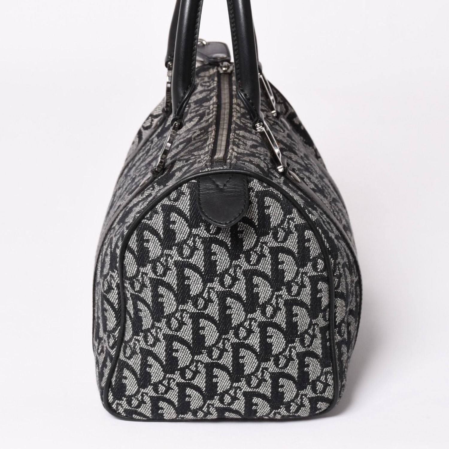 Dior Speedy 25 Handbag Trotter Black Silver — view 4