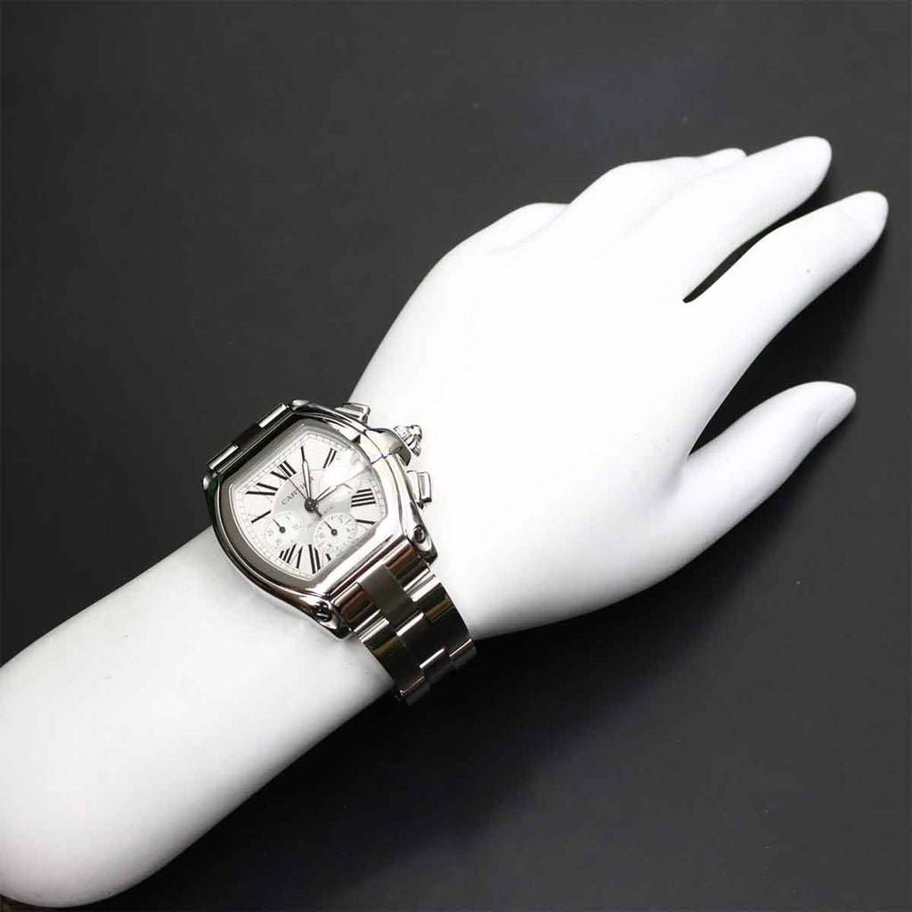 Cartier Roadster Chronograph Watch Date Silver Automatic Winding — view 4