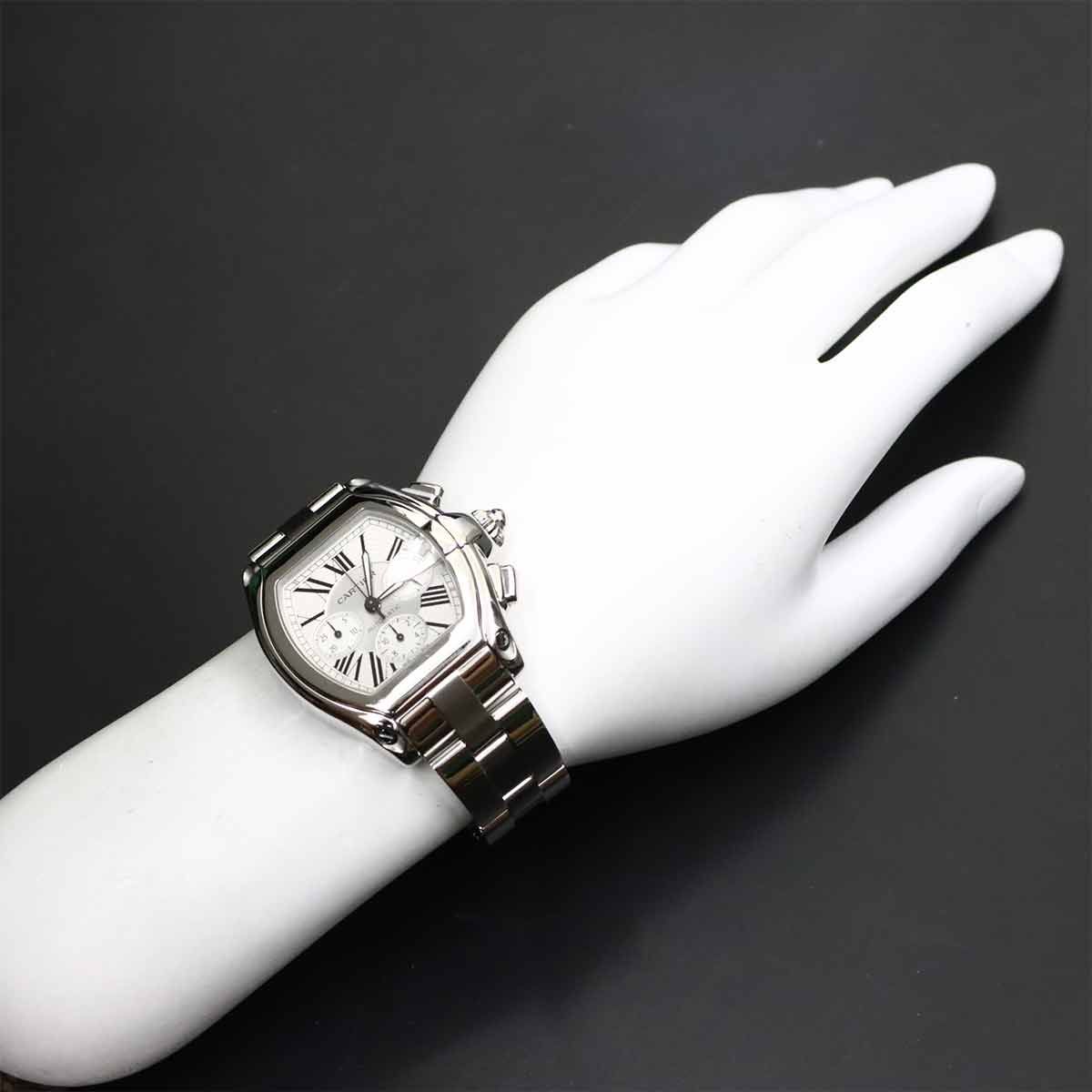 Cartier Roadster Chronograph Watch Date Silver Automatic Winding — view 4