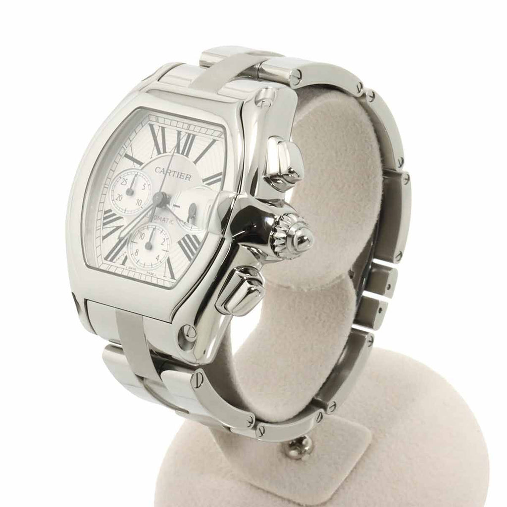 Cartier Roadster Chronograph Watch Date Silver Automatic Winding — view 3