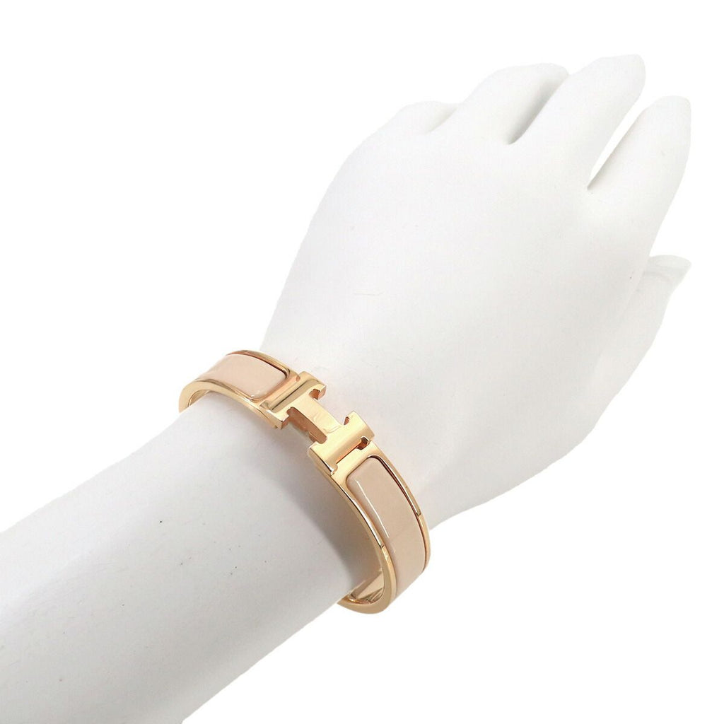 Hermes Clic PM Bangle Beige Pink Gold Bracelet — view 7