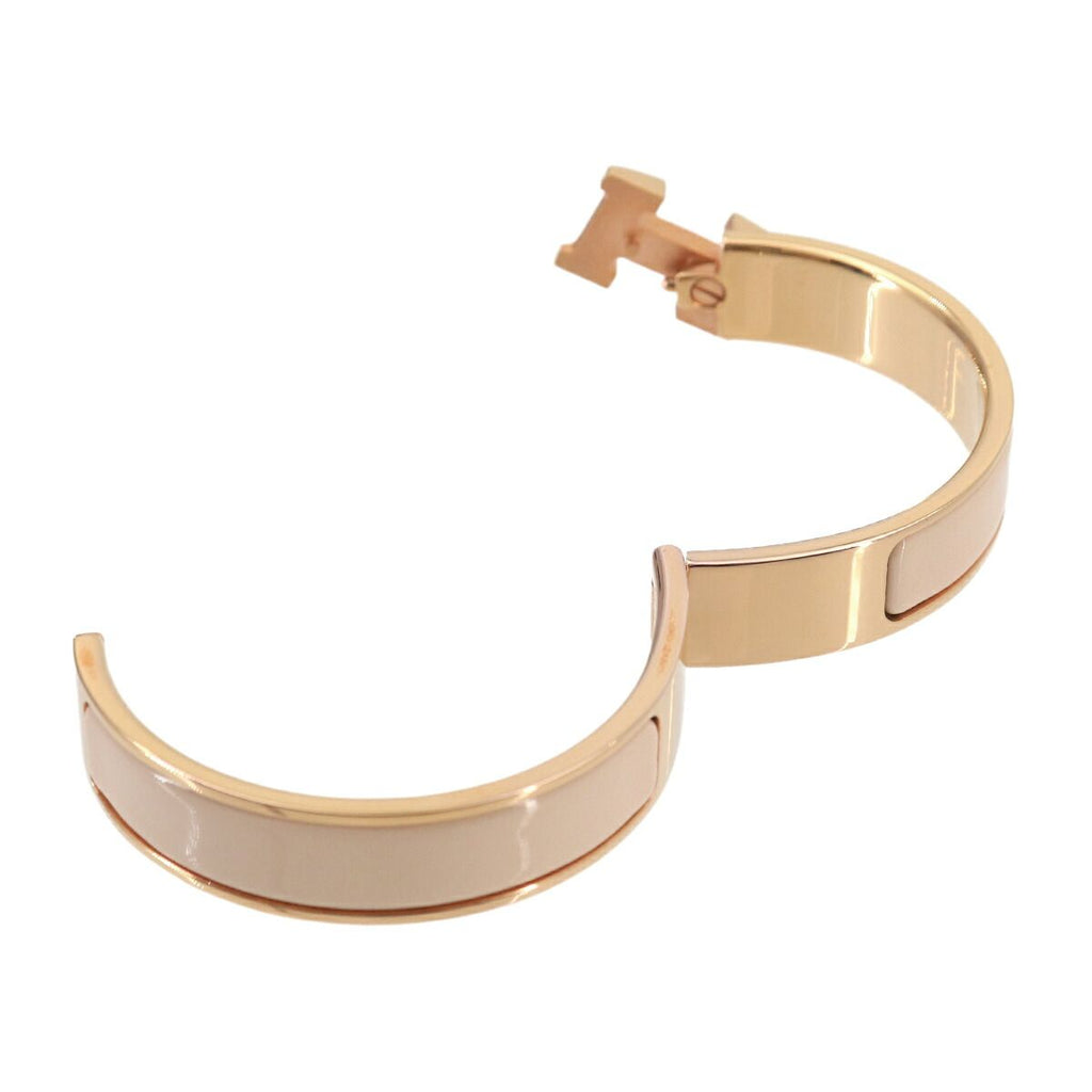 Hermes Clic PM Bangle Beige Pink Gold Bracelet — view 5