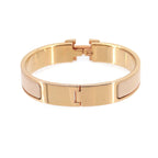 Hermes Clic PM Bangle Beige Pink Gold Bracelet — view 3