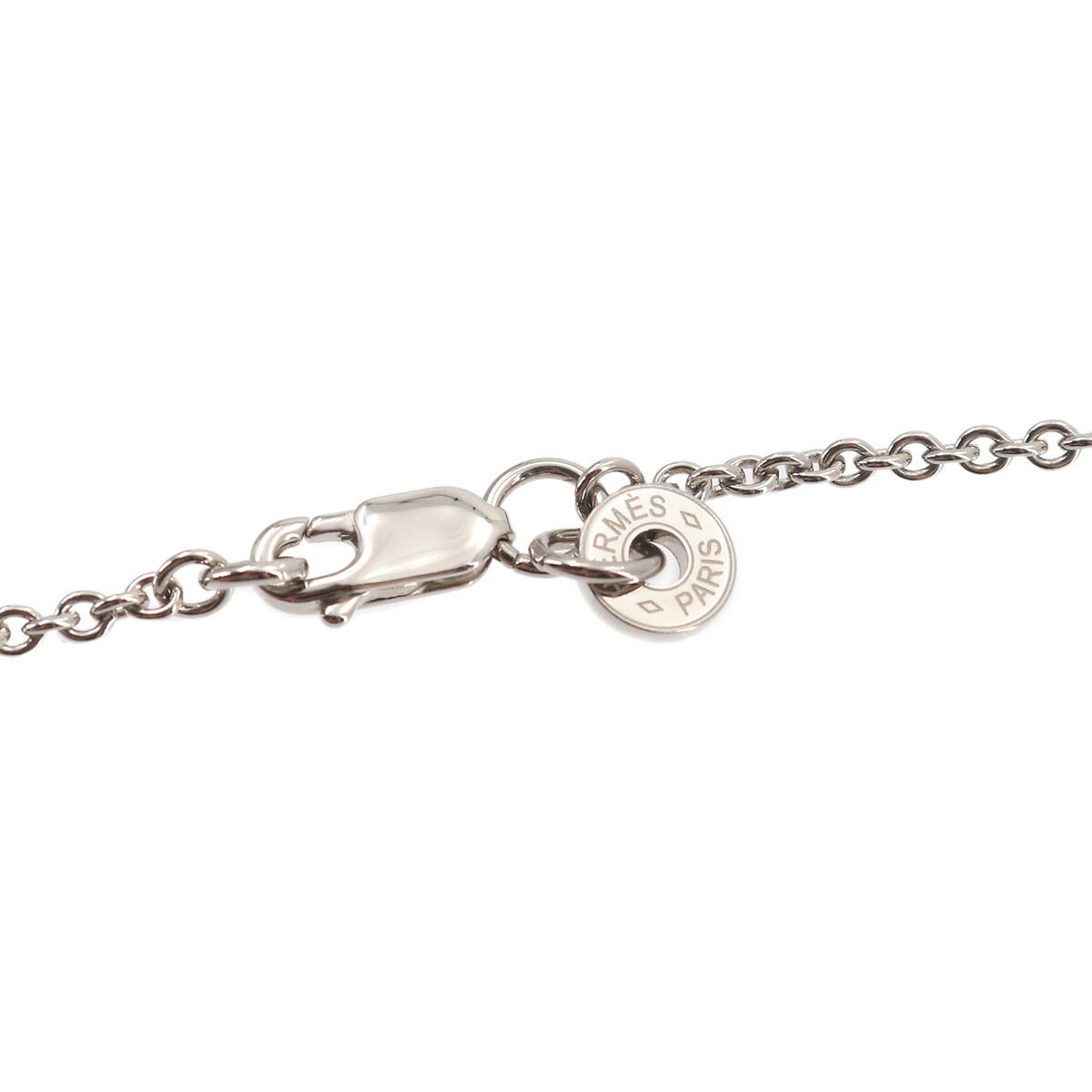 Hermes Col Necklace Grimeia Silver Swift Horn Motif — view 5