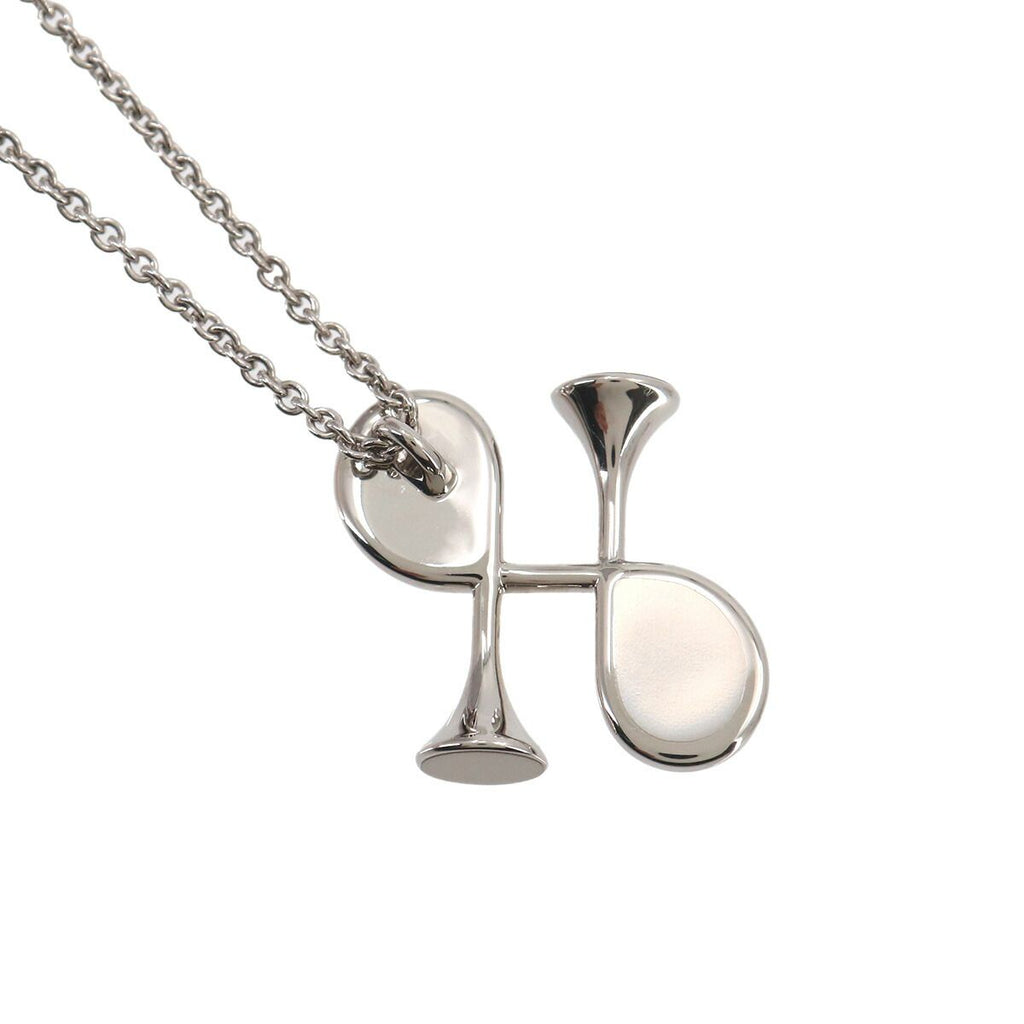 Hermes Col Necklace Grimeia Silver Swift Horn Motif — view 4