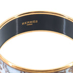Hermes Enamel GM Bangle Bracelet Multicolor Gold Carriage Email GM — view 4