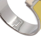 Hermes Clic Clac PM Bangle White Jaune Citron Silver Bracelet — view 5