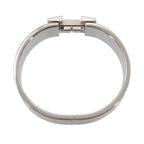Hermes Clic Clac PM Bangle White Jaune Citron Silver Bracelet — view 3