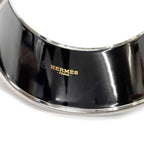 Hermes Enamel TGM Bangle Bracelet White Gray Silver Email TGM — view 6