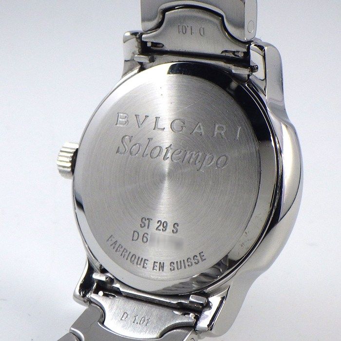 Bvlgari Watch Solo Tempo Date Black Dial SS Quartz Analog — view 4