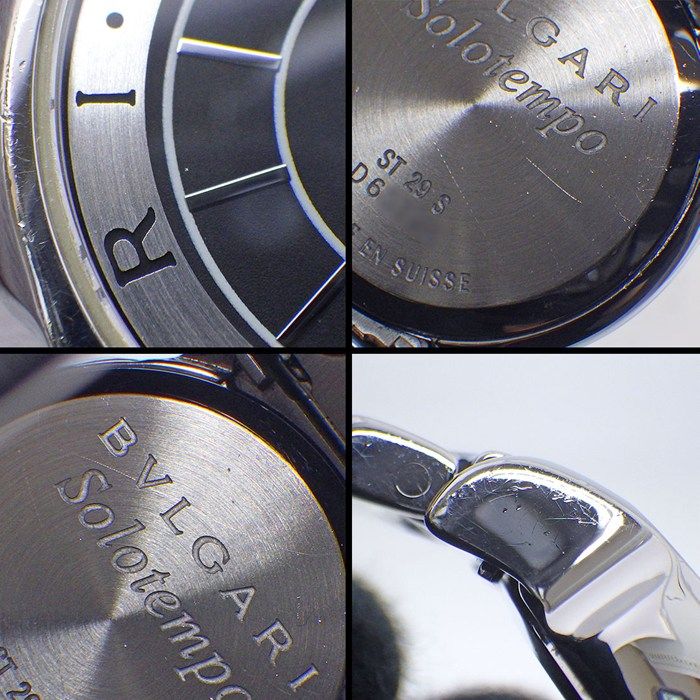 Bvlgari Watch Solo Tempo Date Black Dial SS Quartz Analog — view 7