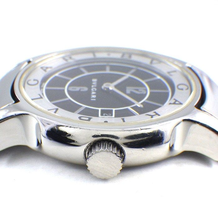 Bvlgari Watch Solo Tempo Date Black Dial SS Quartz Analog — view 2