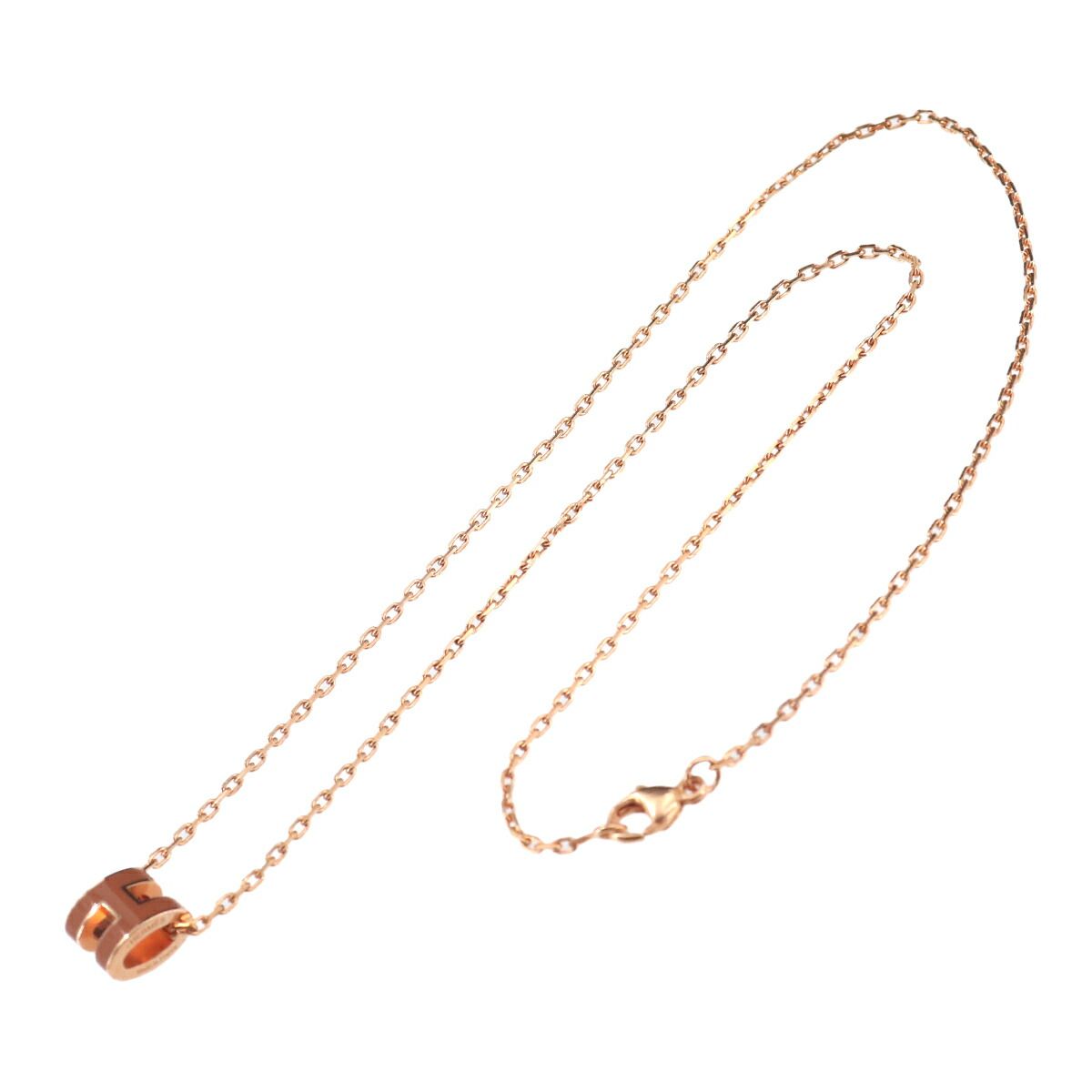 Hermes Mini Pop Necklace New Gold Rose — view 3