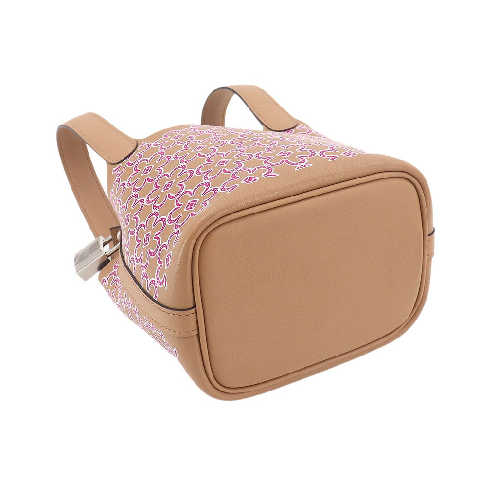 Hermes Picotin Lock Micro Lucky Daisy Hand Bag Swift Chai Rose Blanc — view 4