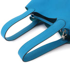 Hermes Picotin Lock Hand Bag Taurillon Clemence Blue Zanzibar Silver — view 5