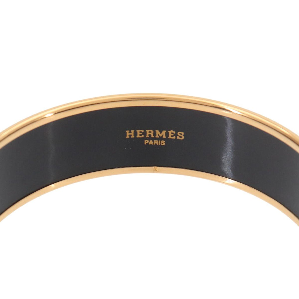 Hermes Enamel GM Bangle Bracelet Mustard Multicolor Gold Elephant — view 4