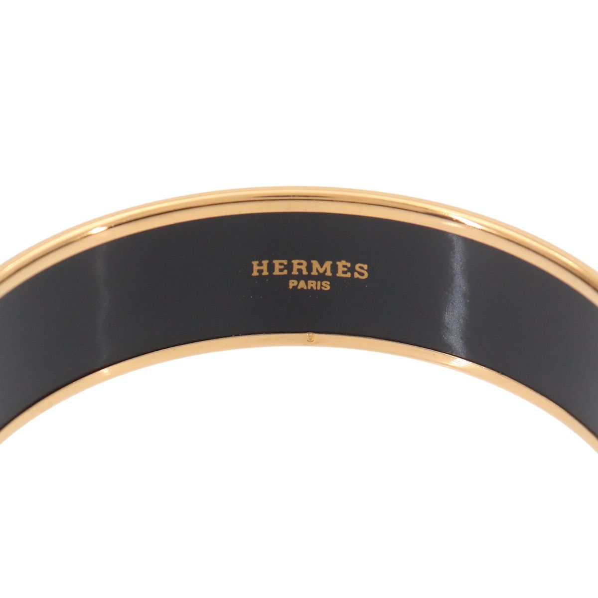 Hermes Enamel GM Bangle Bracelet Mustard Multicolor Gold Elephant — view 4