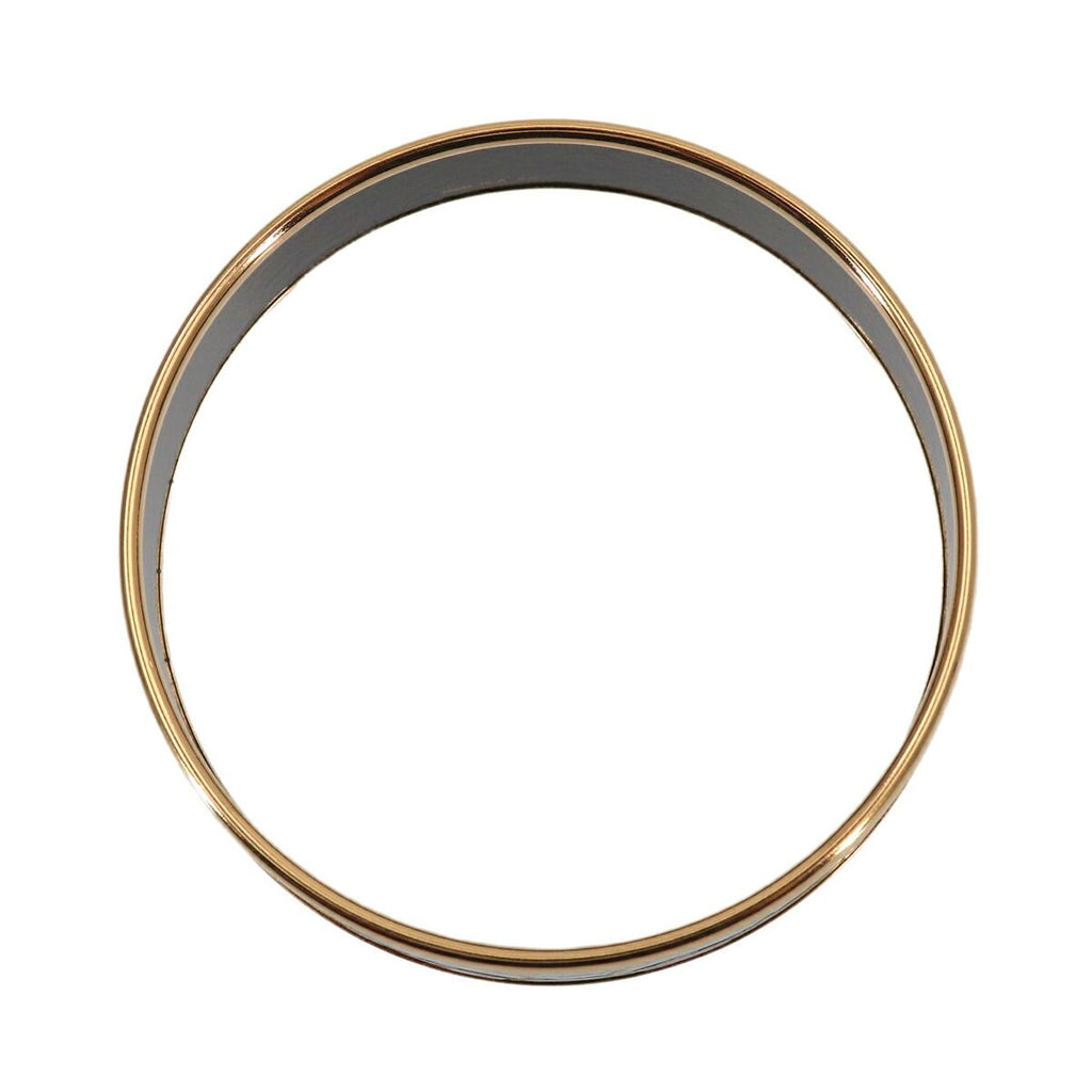 Hermes Enamel Bangle Bracelet Red Multicolor Gold Email — view 5