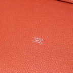 Hermes Picotin Lock Touch Hand Bag Taurillon Clemence Swift Rouge Grena Orange — view 7