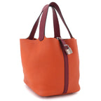 Hermes Picotin Lock Touch Hand Bag Taurillon Clemence Swift Rouge Grena Orange — view 3