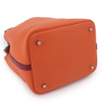 Hermes Picotin Lock Touch Hand Bag Taurillon Clemence Swift Rouge Grena Orange — view 4
