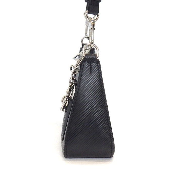 Louis Vuitton Shoulder Bag Marais Rini Noir White Epi Leather Silver — view 3