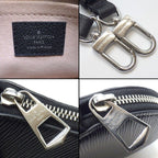 Louis Vuitton Shoulder Bag Marais Rini Noir White Epi Leather Silver — view 7