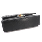 Chanel Quilted 25 Chain Shoulder Bag Lambskin Black Gold CC Logo — view 4