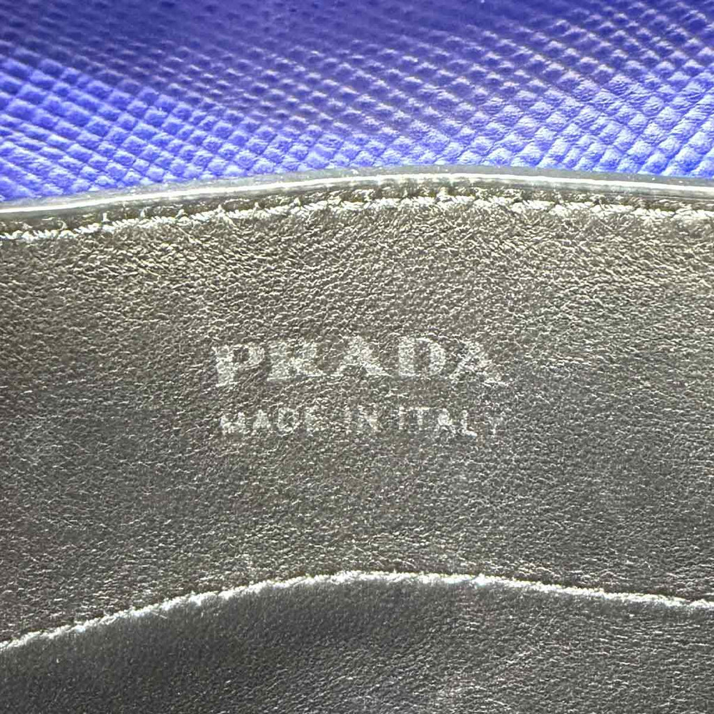Prada 2-Way Tote Shoulder Bag Saffiano Leather Blue — view 9