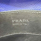Prada 2-Way Tote Shoulder Bag Saffiano Leather Blue — view 9