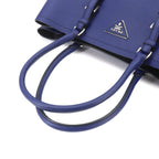 Prada 2-Way Tote Shoulder Bag Saffiano Leather Blue — view 6